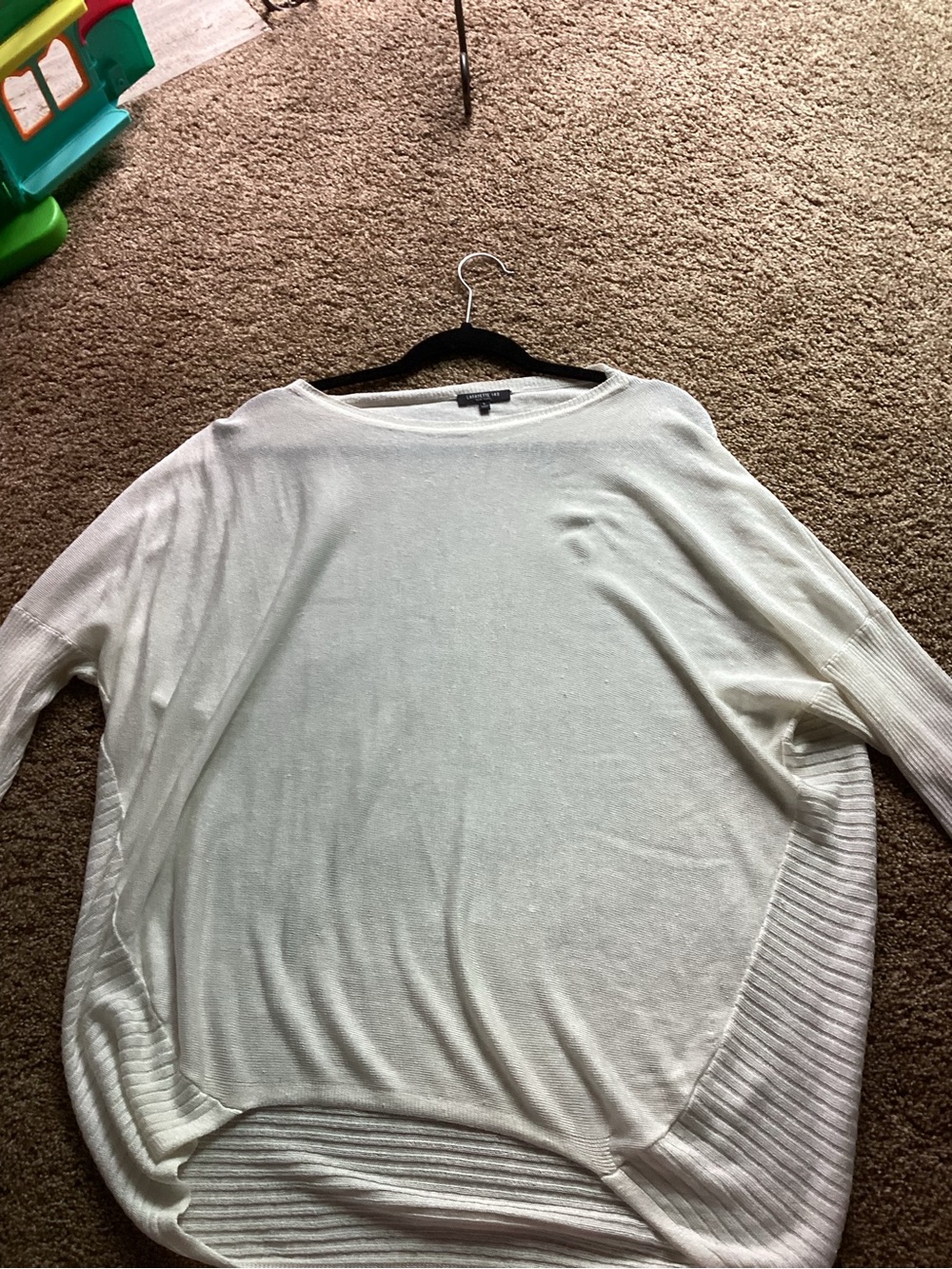 Lafayette 148 New York Cream Dolman Sleeve Knit Top